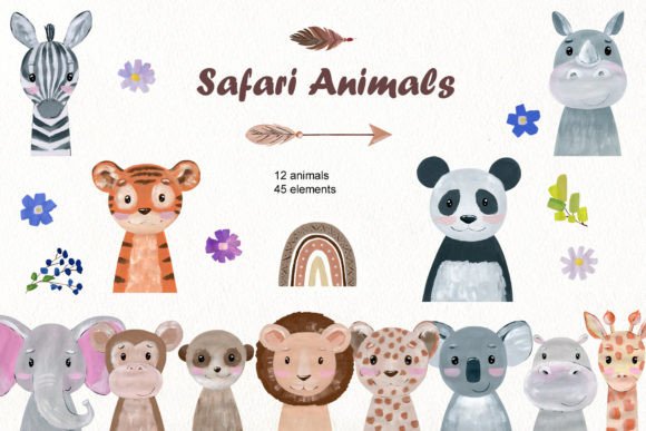 Download Boho Safari Clipart. - Boho Collection