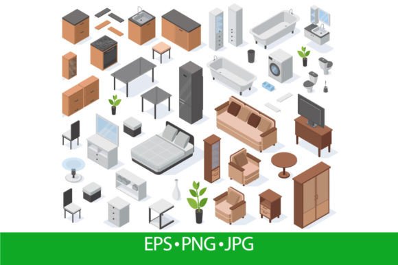 Download Isometric Apartment 3d Furniture, Home - Apartment Collection