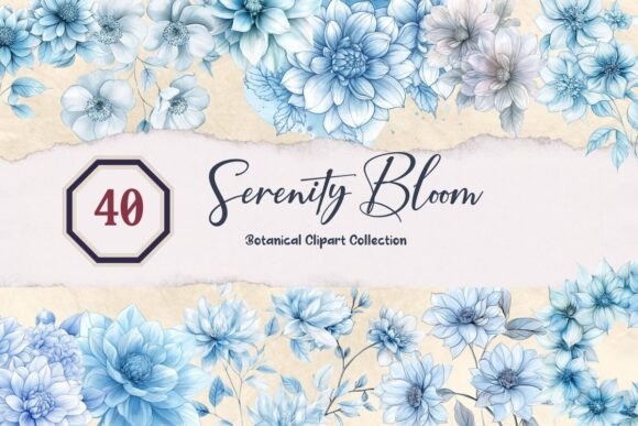 Download Serenity Bloom Botanical Clipart Bundle - Botanical clipart bundle Collection