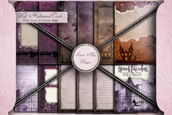 Download HALLOWEEN WOLF CARDS, JOURNAL PAGES - Wolf Collection