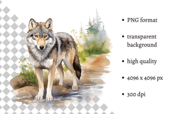 Download Watercolor Wolf Illustration - Wolf Collection
