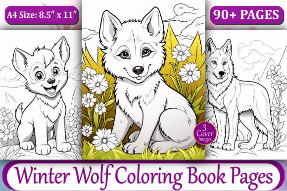 Download Winter Animal Wolf Coloring Book Pages - Wolf Collection