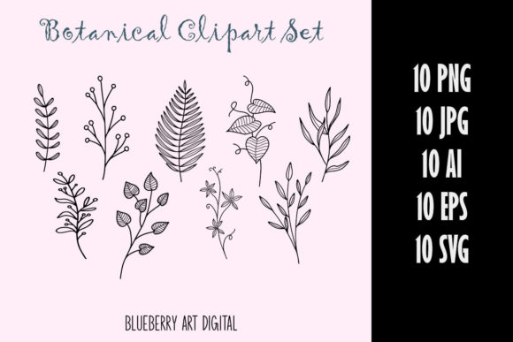 Download Foliage Botanical Clipart Bundle - Botanical clipart bundle Collection