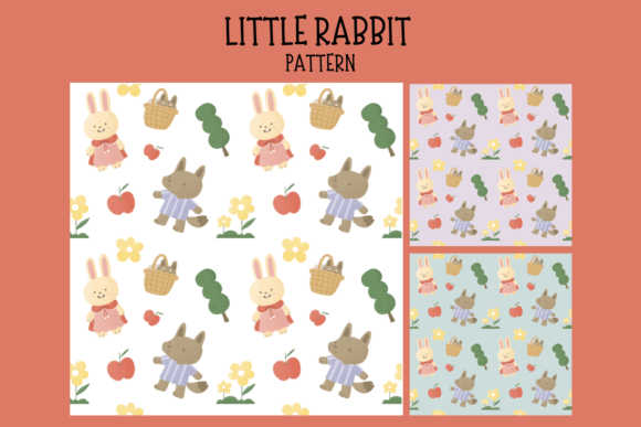 Download Cute Bunny Wolf Illustration Pattern - Wolf Collection