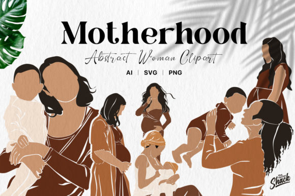 Download Boho Pregnant Mother and Child Clipart - Boho Collection