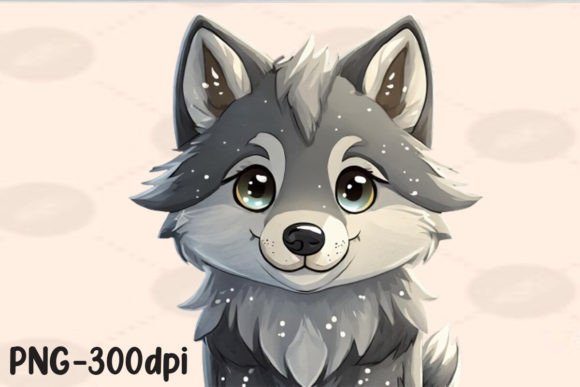 Download Kawaii Gray Wolf Sublimation - Wolf Collection