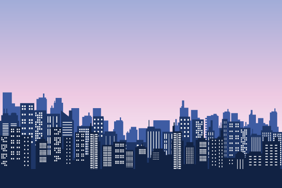 Download Beautiful City Silhouette Apartment - Premium Resources