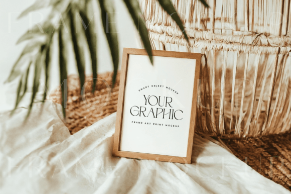 Download Boho 5x7 Wood Frame Mockup Print Mock Up - Boho Collection