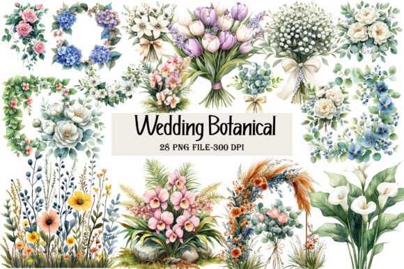 Download Wedding Botanical Clipart Bundle - Botanical clipart bundle Collection