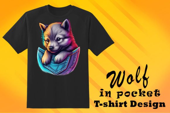 Download Baby Wolf Illustration for POD - Wolf Collection