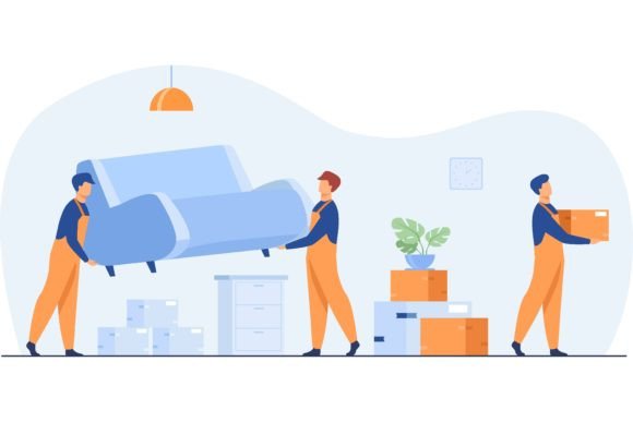 Download Moving to New Apartment Concept. Men in - Apartment Collection