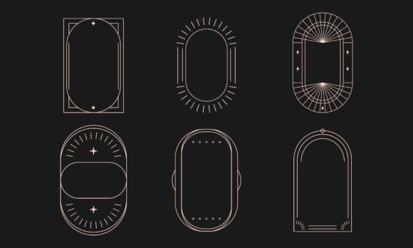 Download Boho Monoline Frame Vector Set - Boho Collection