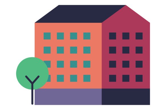 Download Apartment Building Icon. Color City Stre - Apartment Collection