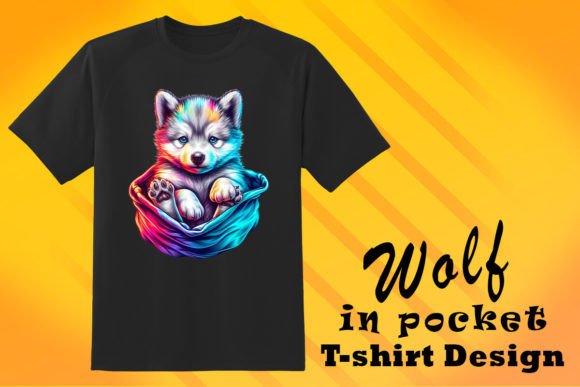 Download T-Shirt with a Playful Baby Wolf Lover - Wolf Collection