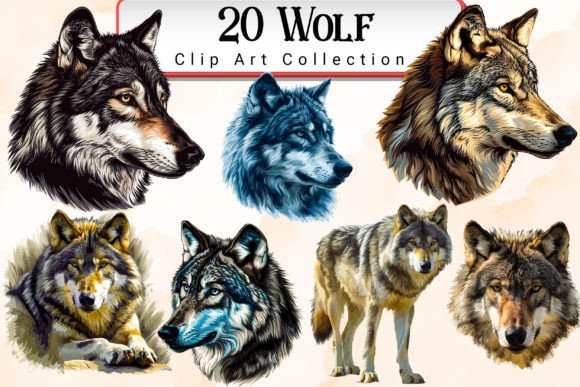 Download Wolf Clipart Bundle - Wolf Collection