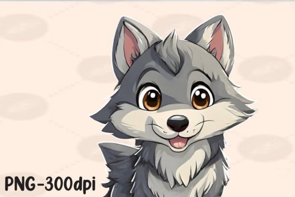 Download Kawaii Gray Wolf Sublimation - Wolf Collection
