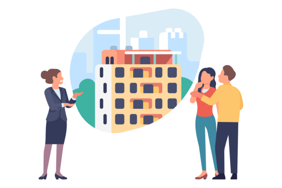 Download Real Estate Agent Showing Apartment Buil - Apartment Collection