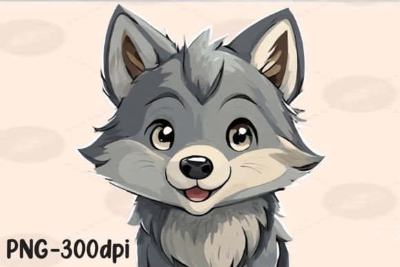 Download Kawaii Gray Wolf Sublimation - Wolf Collection