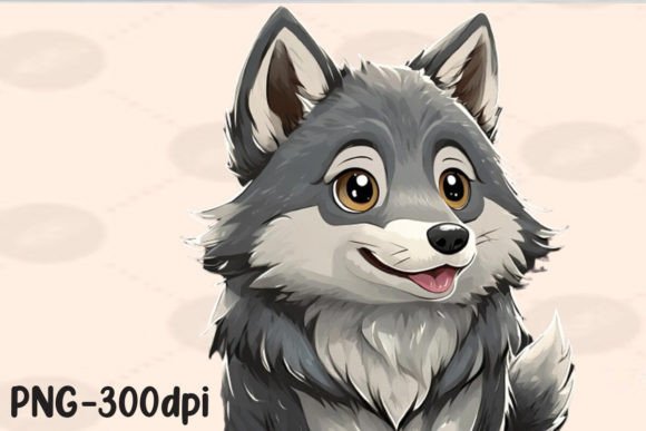 Download Kawaii Gray Wolf Sublimation - Wolf Collection