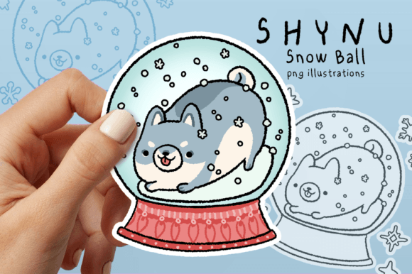 Download Snow Crystal Ball Wolf Husky Kdp Sticker - Wolf Collection