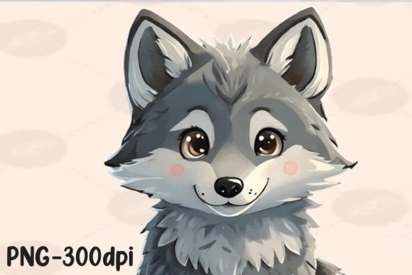 Download Kawaii Gray Wolf Sublimation - Wolf Collection