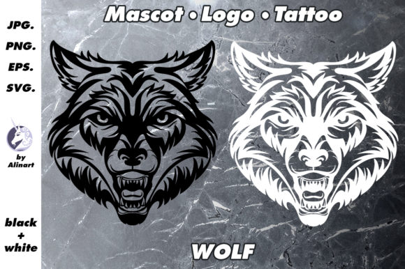 Download Mascot and Logo Angry Wolf Illustration - Wolf Collection