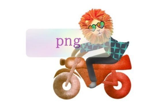 Download Lion Motorcycle Png Cute Wild Animal Art - Wild animal art Collection