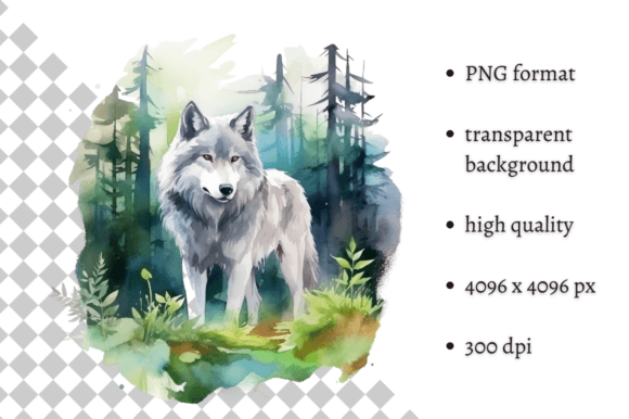 Download Watercolor Wolf Illustration - Wolf Collection