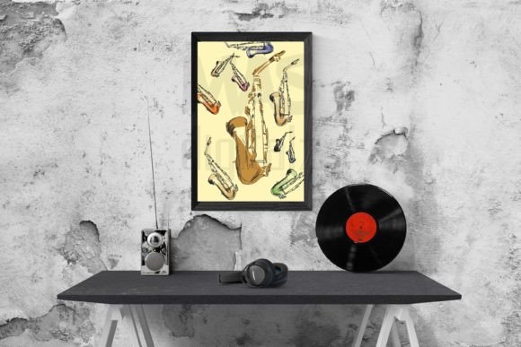 Download Saxophone Horn Wall Art Collage Print - Wall art collage Collection